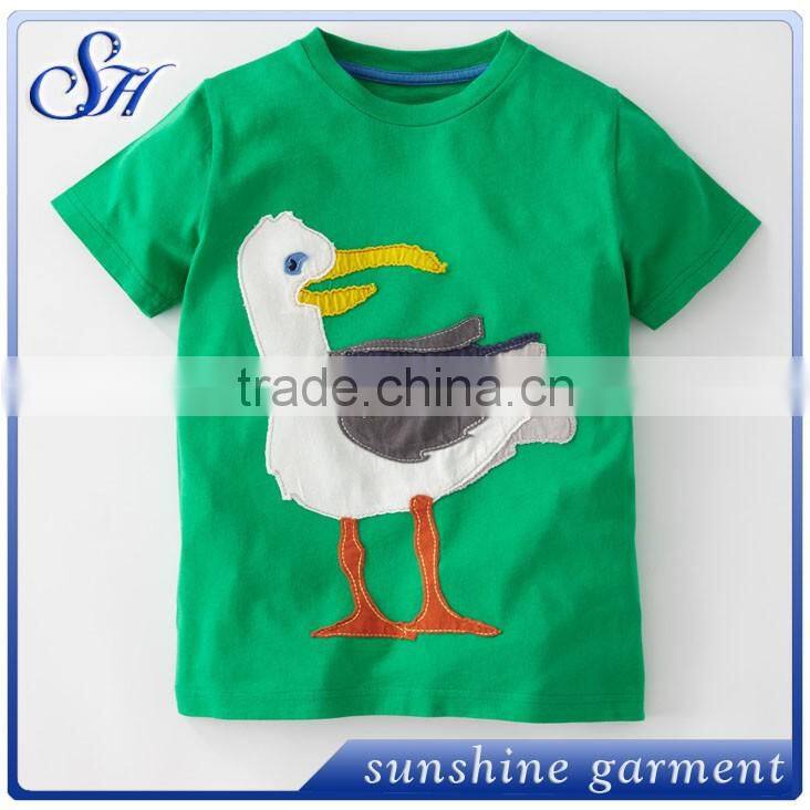 short sleeve contrast color OEM service kids t shirts