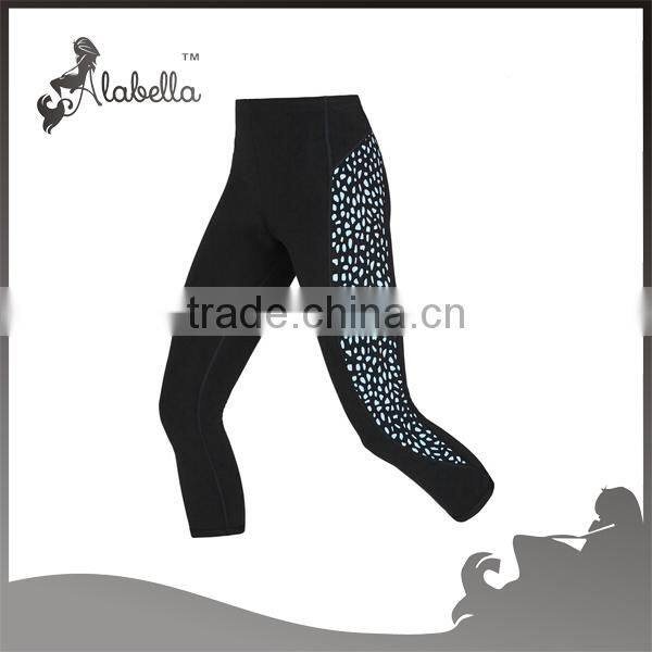 Custom women mesh design fitness capri pants Yoga lady gym tights