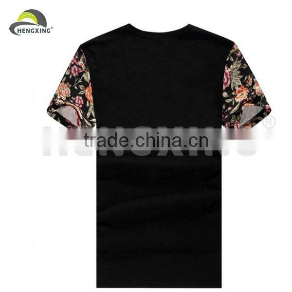 Floral Long Sleeves T Shirt Design Plain Collar Custom T-Shirts
