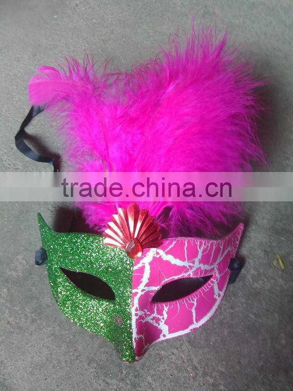 feathered venetian party mask for sale
