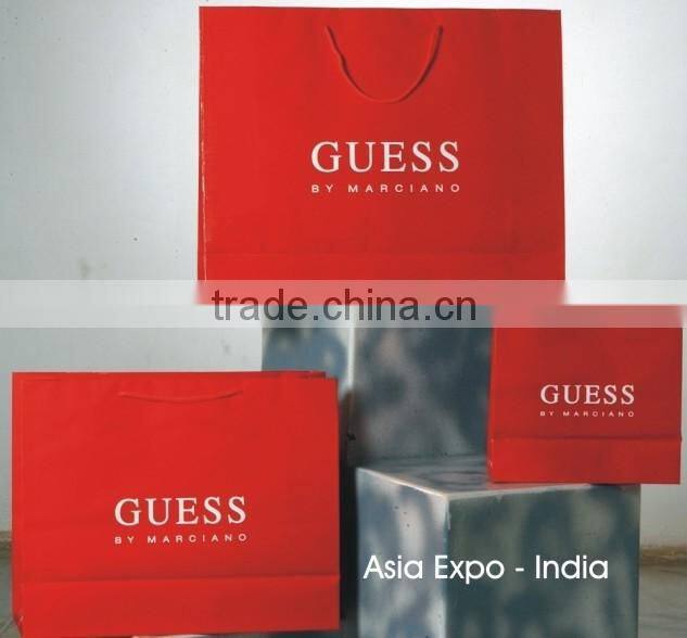 Indian paper shopping bags Imprint name & logo