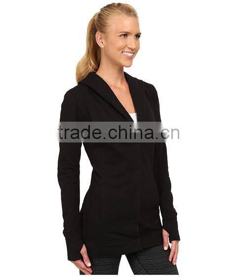OEM service is provide women 2/3 botton coat fleece fabric with two side pocket made in China