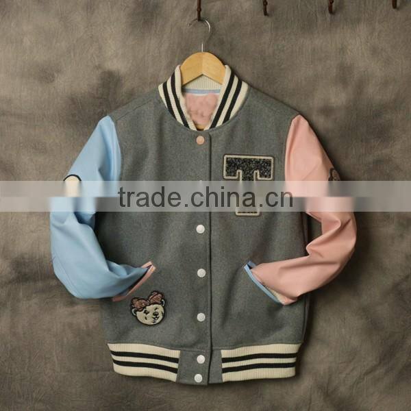 custom slim fit baseball jacket for woman