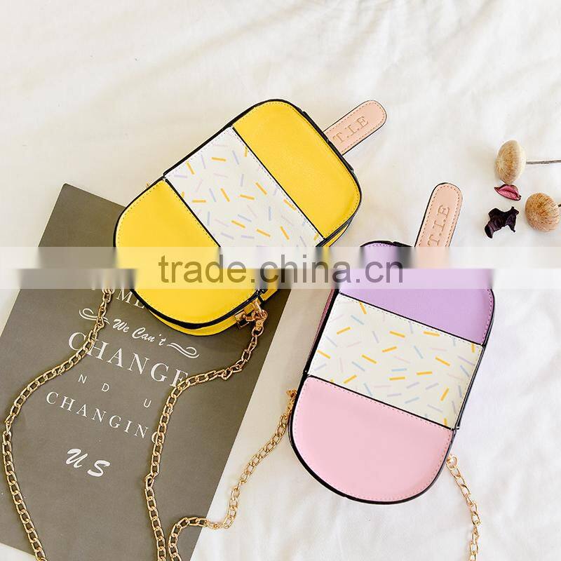 2016 New Style Kids yellow School Bag For Girls,Child School Bag For Teenagers purse ice pop