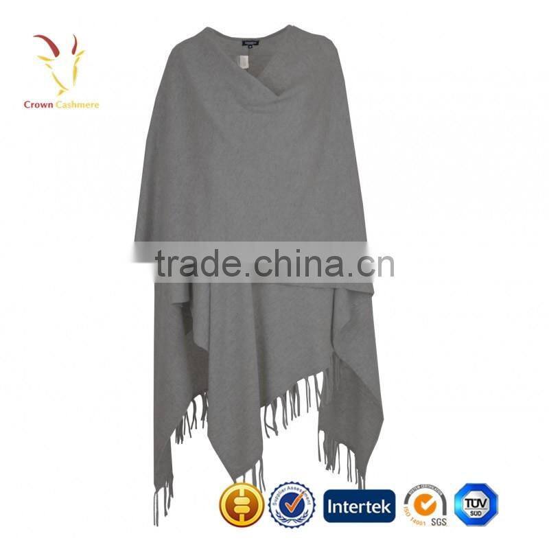 Winter Fringe Womens Poncho Cape