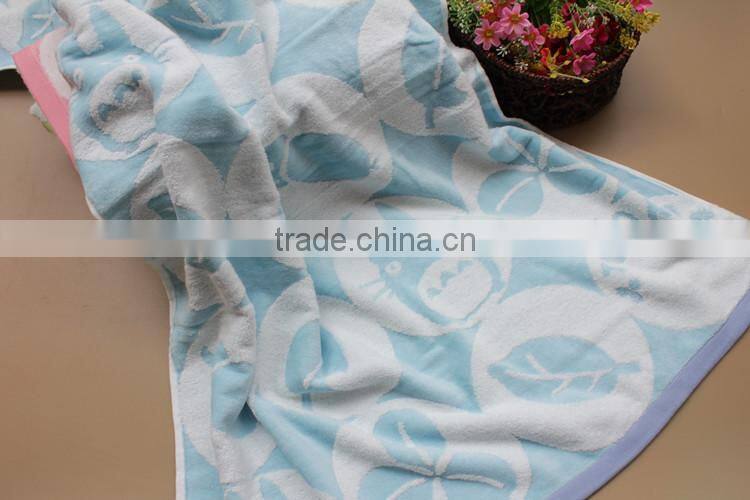 Custom brand jacquard woven logo bath towels