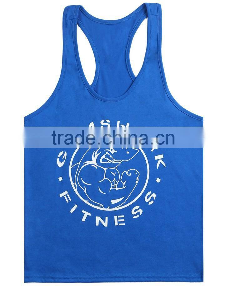 2016 cotton fitness clothes Gym bodybuilding tank top men Sleeveless sport tops Casual golds gym vest brand tracksuits men