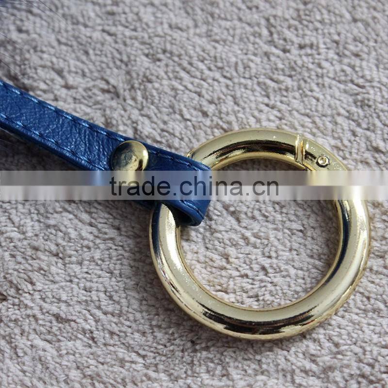 Myfur Factory Price Big Colorful Fox Fur Ball Pom Pom Keyring Pendant