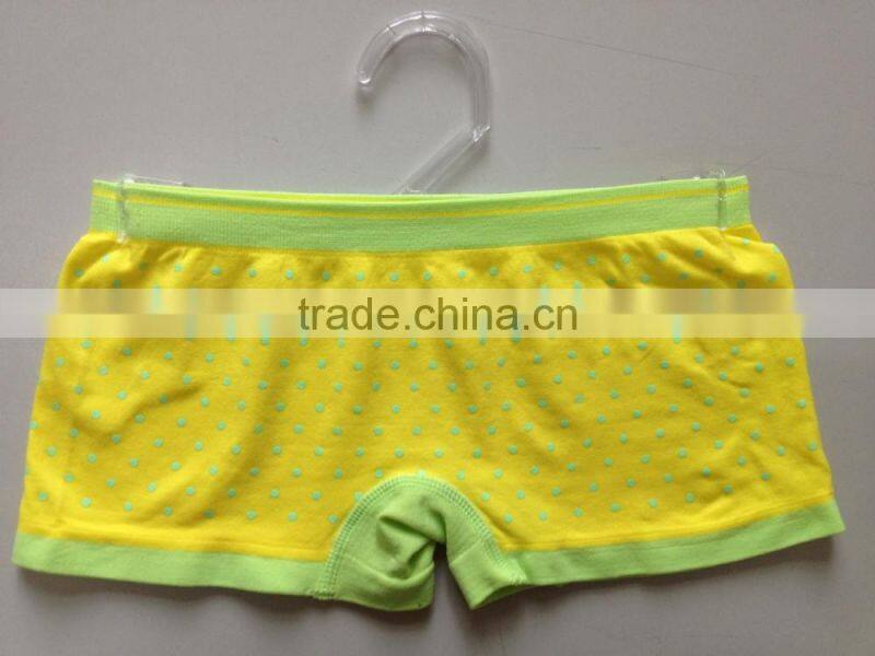 2015 Latest sweetly young girl's boyshort underwear/pictures ladies seamless panty