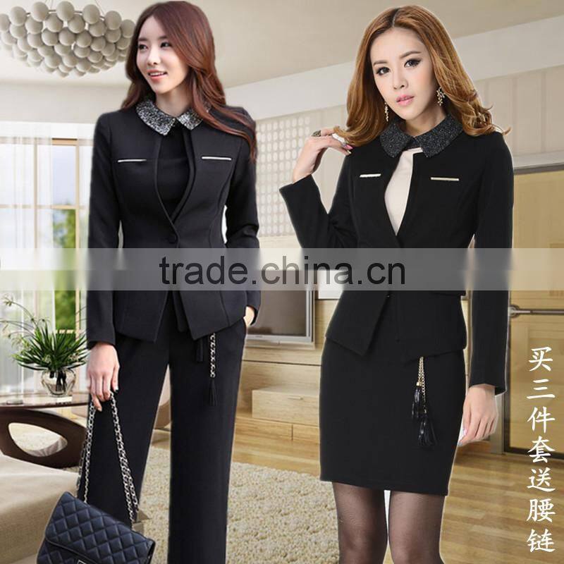 2015 New arrival formal ladies skirt suits work