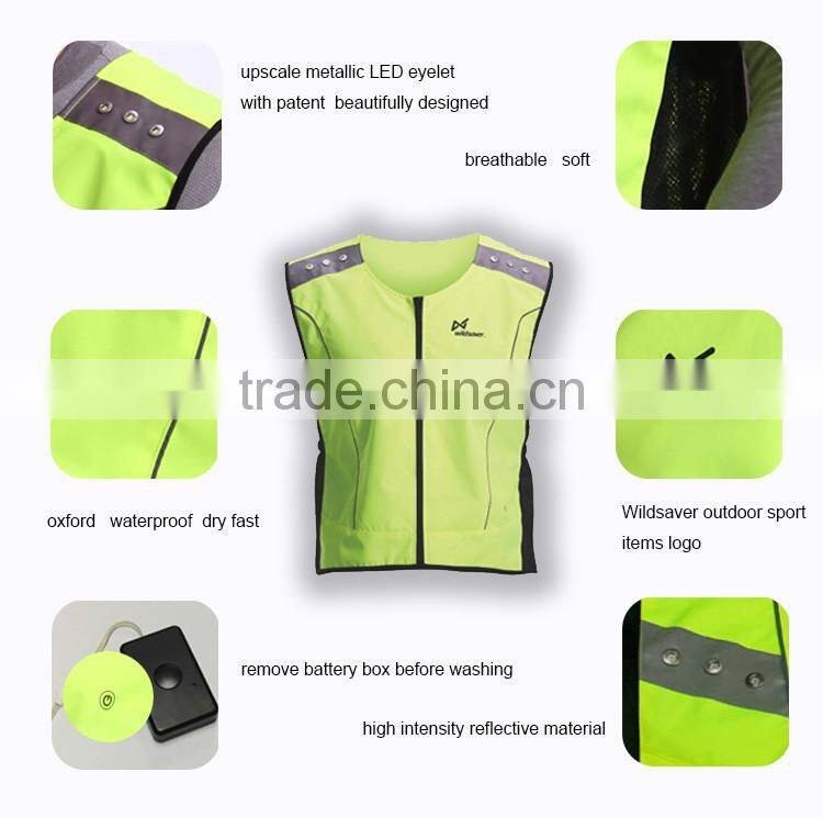 Flashing led safety running hiking climbing camping sports traffic vest