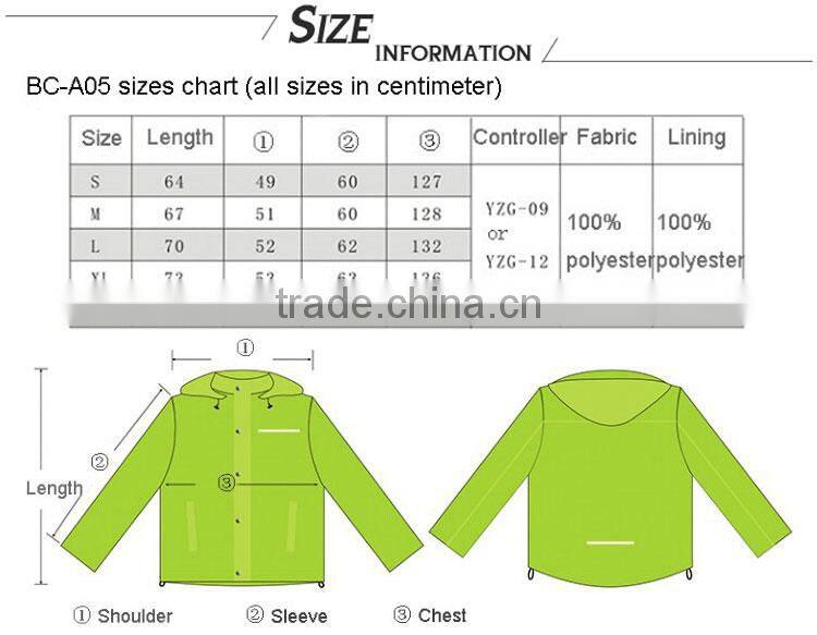 outdoor bike safety led fluorescent work jackets road safety jacket