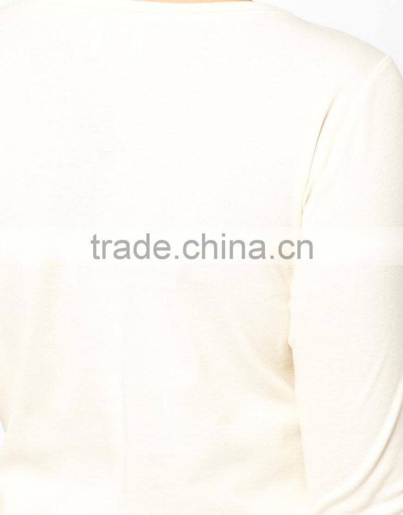 Maternity Exclusive Crew Neck Top With Long Sleeves China supplier