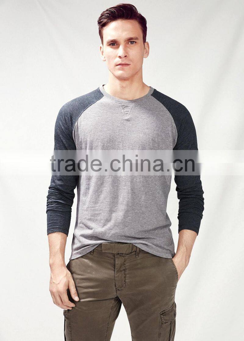 Contrast sleeve t-shirt China products