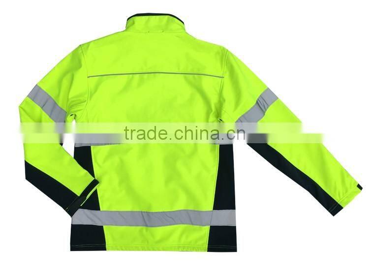 Men hi-vis jacket safety high visibility welding jacket with EN20471 EN343
