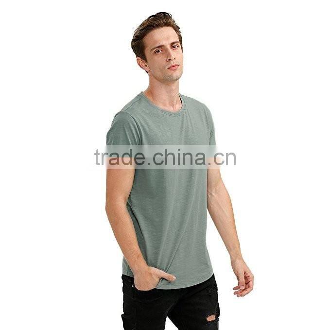 Men's Crew Neck Casual T Shirts Short Sleeves Soft Cotton slub cotton