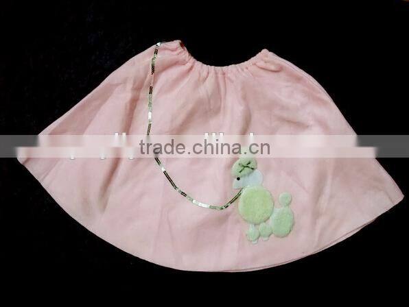 Latest Pink Felt Dog Girl Dress