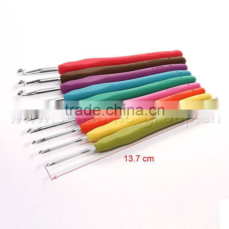 New Designed High Quality Knitting Needle 9pcs/set Soft TPR Crochet Hook Set