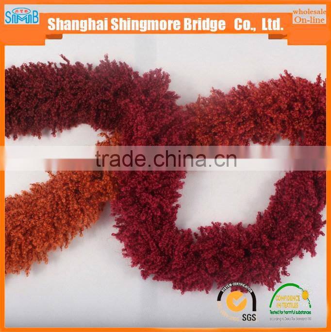 Online shopping alibaba China novelty yarn supplier hot wholesale acrylic knitting loop yarn for neckerchief
