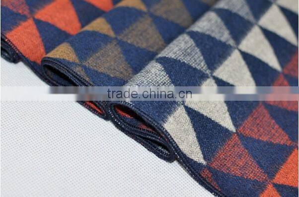 Classic yarn dyed jacquard cashmere checked plaid acrylic long men scarf custom