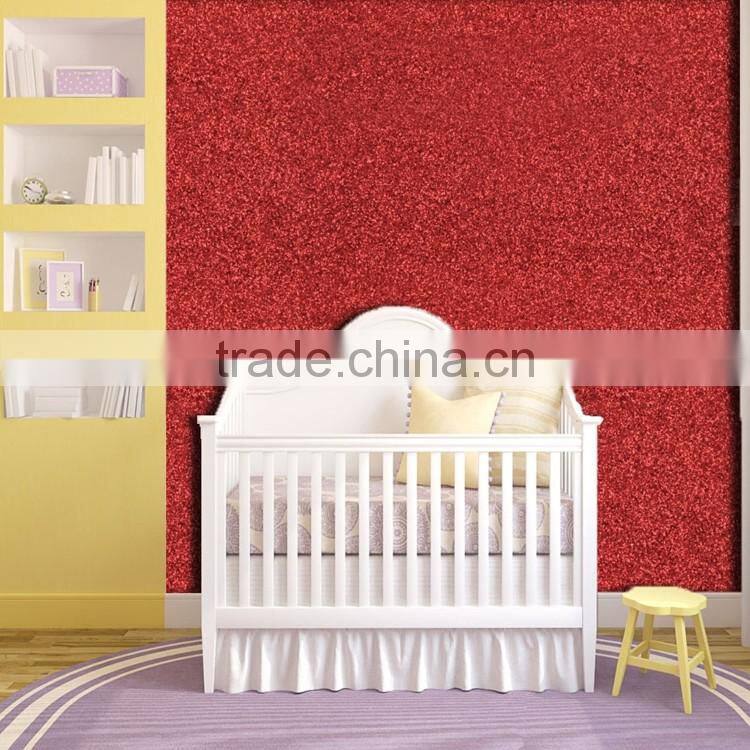 familiar with ODM sparkly vinyl glitter wallpaper adhesive