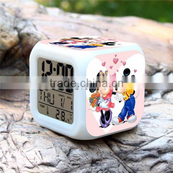 Wholesale Digital clock, Mickey LED alarm clock, Minnie clock for kids