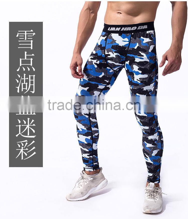 men 220g milk silk camo yoga jogging legging /jqi plus size camoflage athletic yoga pants capris trousers