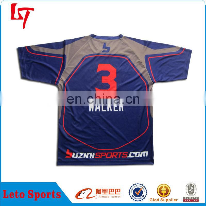 Wholesale logo sublimation lacrosse shirt custom royals jersey