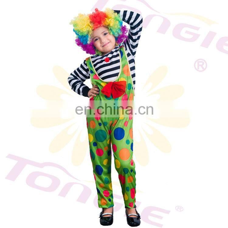 Hot sale high quality funny clown costume carnival cosplay costumes for kids