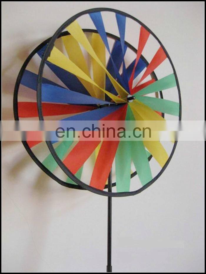 Big size Rainbow color ribbon Round style pinwheel