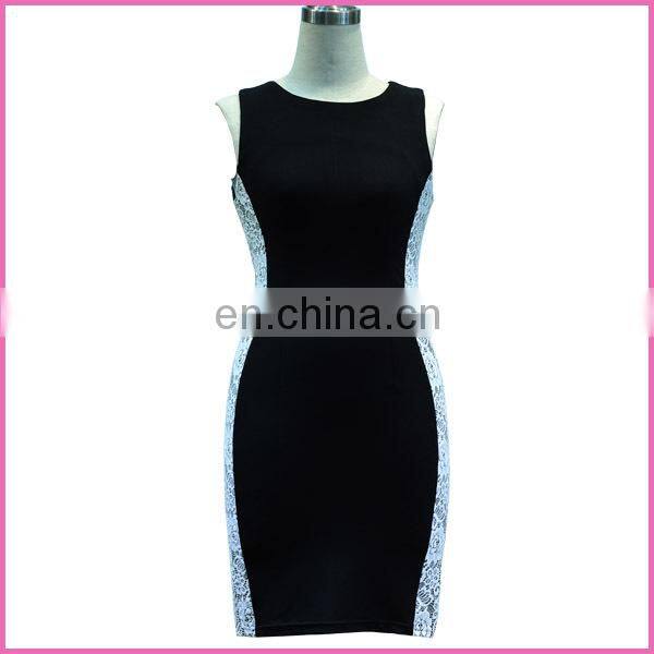 round collar sexy women dress without sleeve