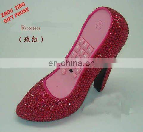 Diamond high-heeled shoe phone
