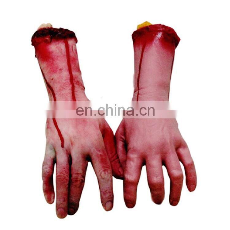 new high quality top design Halloween ruber severed limbs bloody hands arms