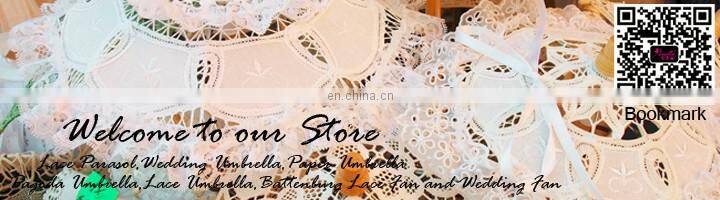 3 Assorted Sizes Embroidery Lace Hand Fan as Wedding Favors Gifts Fan