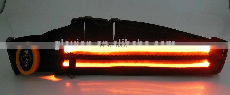 Portable running pouch belt pack LED hot sale waist led pouch belt Luminous running pouch belt in night