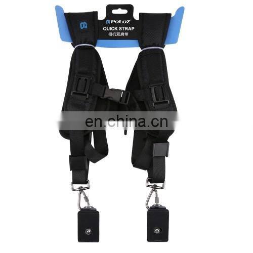 Best price PULUZ Quick Release Double Shoulder Harness Soft Pad Decompression Foam Shoulder Strap Belt for DSLR Digital Cameras