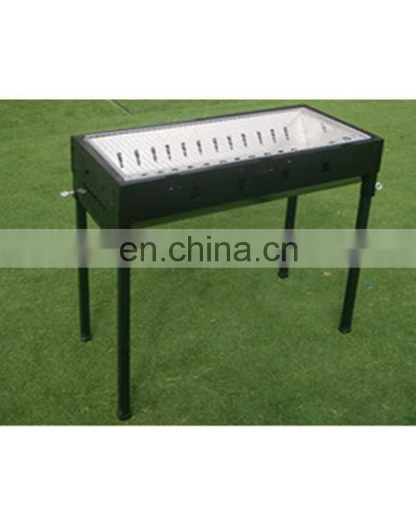 Custom size portable Black Iron non-stick outdoor charcoal bbq grill