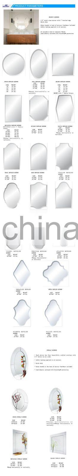 durable home illuminated decorative bath  wall antioxidative mirror ultra clear