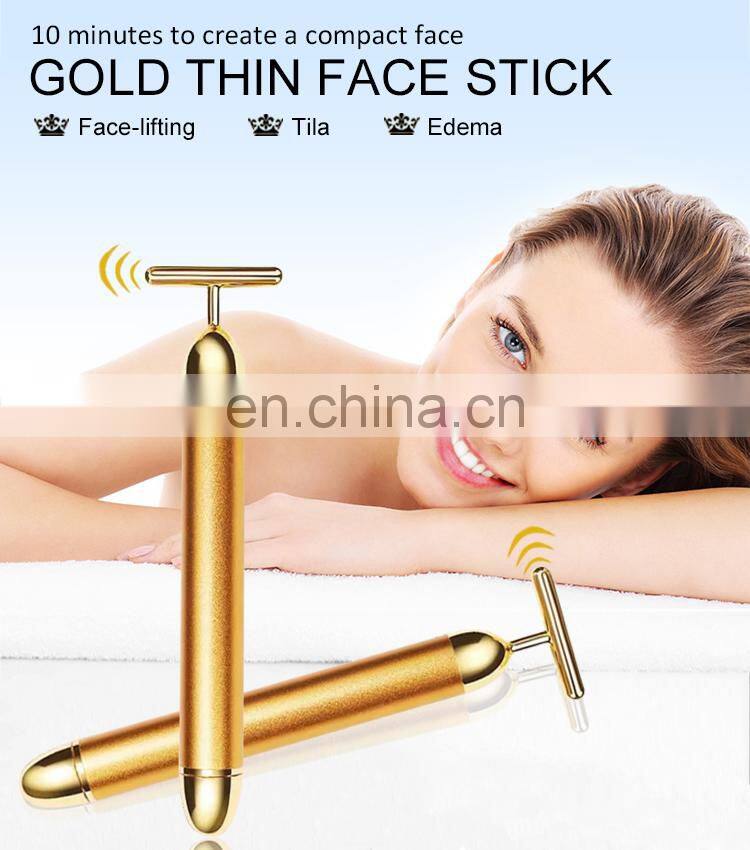 2021 Hot sale skin iron 24k gold vibration beauty  beauty bar