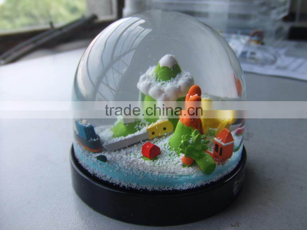 acrylic snow globe insert different photo/ picture, snow ball for Christmas