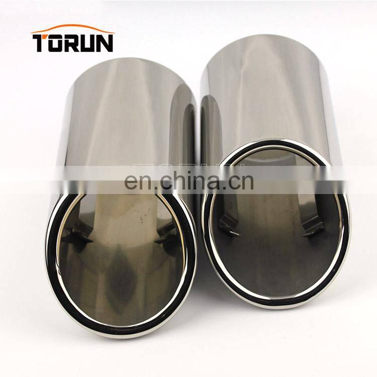 New style universal carbon exhaust muffler A4L Q5 Mirror polish