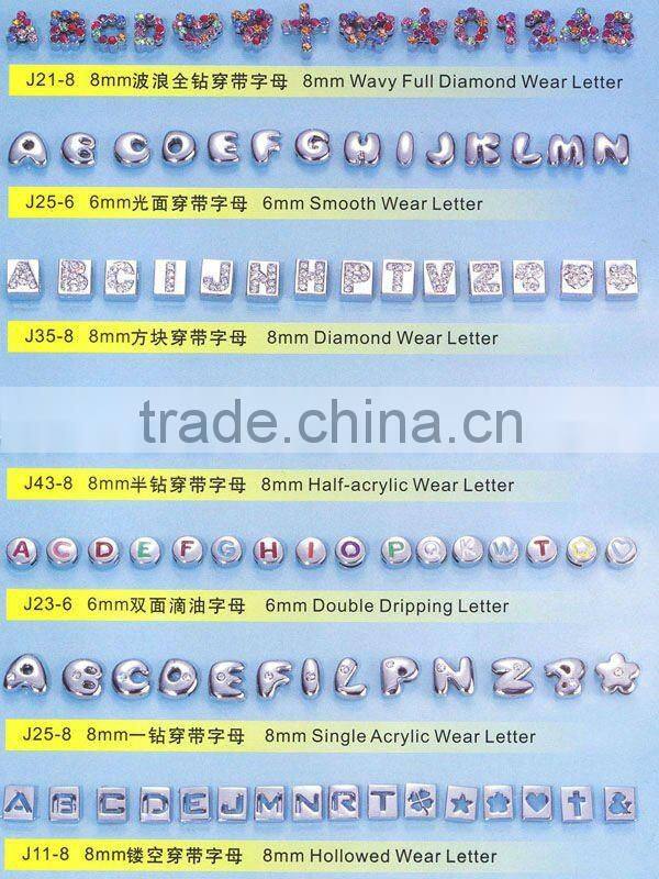 DIY rhinestone letter slide charm ( product catalog1-5)