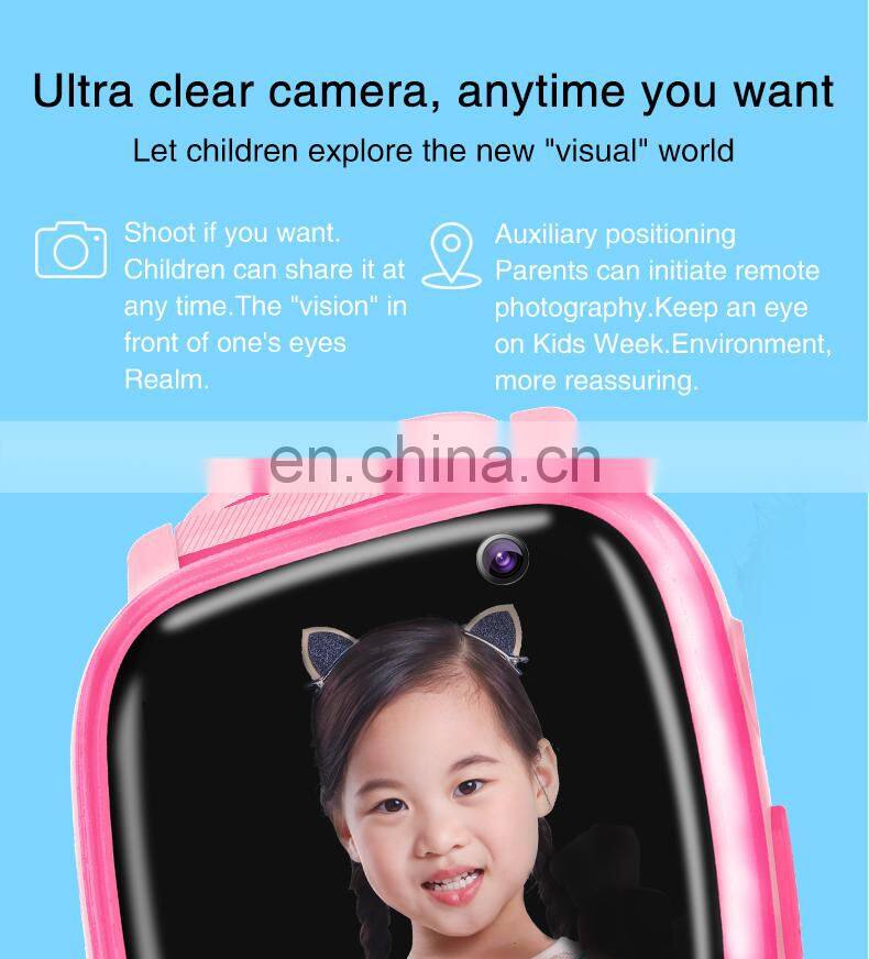 New product w ith camera SOS calling Safety Zone, IP67 waterproof pedometer sports gps tracking kids smart wrist watches