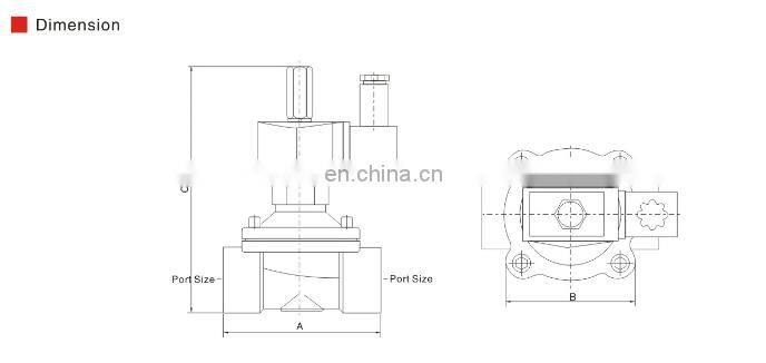 SNS 2WBK Stainless Steel Normally Opened Solenoid Control Valve Pneumatic
