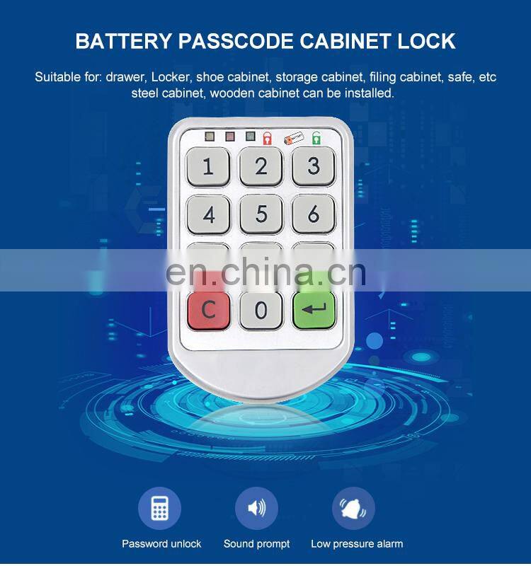 Smart Digital lock storage cabinets electronic drawer file cabinet electromagnetic lock wardrobe door lock