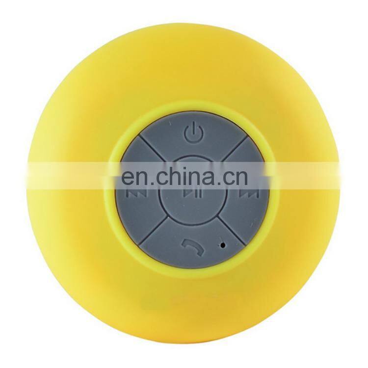 Promotion gift Mushroom suction cup wireless bt waterproof shower speaker bts 06