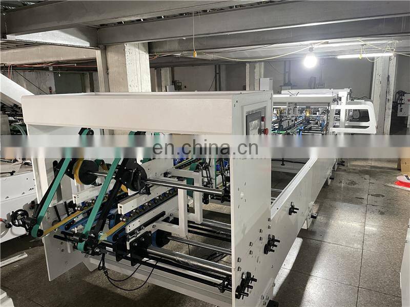 UFG1250E 2 4 corners Automatic Corrugated pizza food express paper box Folding and gluing machine