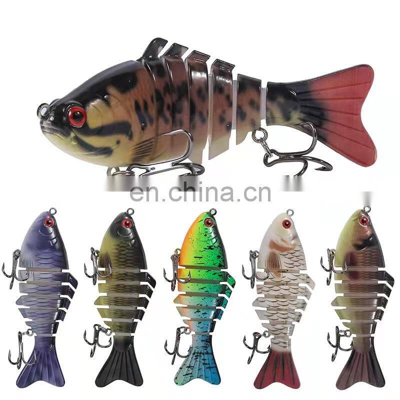 Hot sell Stocked Multi Jointed Artificial Fishing Bait 10cm 15.7g Lifelike Trout Fishing Lure for bass perch trout