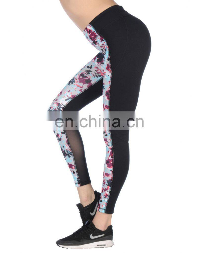 Woman Seamless Fitness Yoga Wear Legging Black Casual Green Pants Quantity Mesh Customized Maxi Spandex Logo Gray Style Pcs