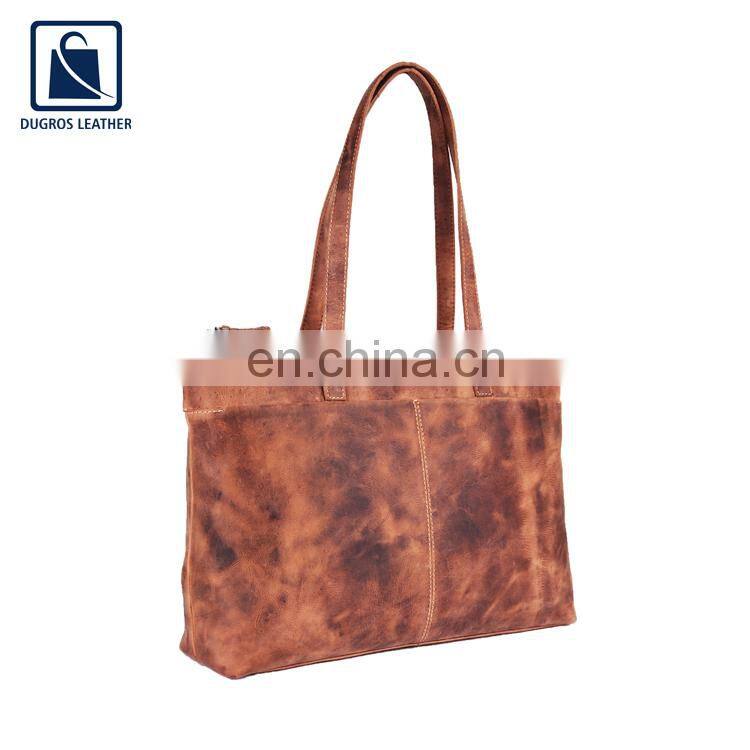 Trendy Design Premium Quality Women Genuine Leather Shopper Bag for Bulk Buyers